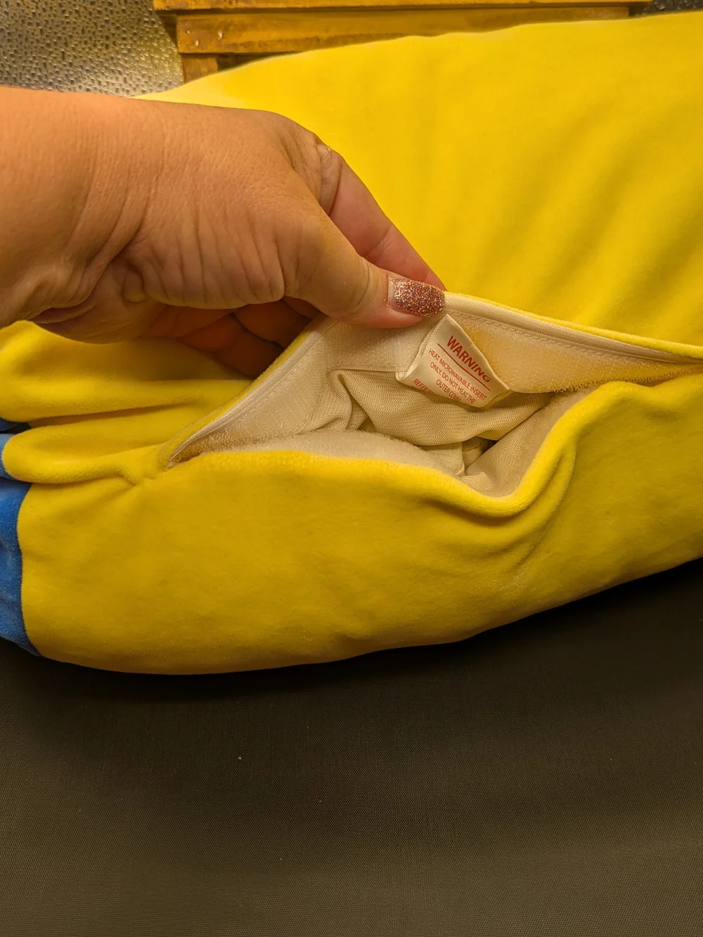 Plush Pillow Roll in Yellow and Blue Dubble   Bubble